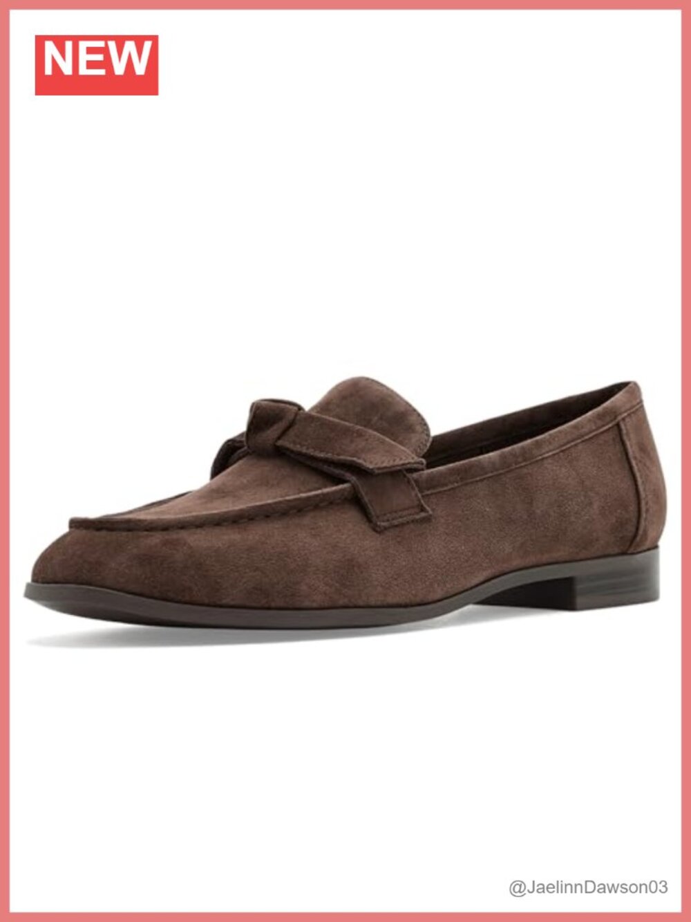 Suede Slip-On Loafer with Bow Detail, Flexible Sole, Round Toe, Everyday Comfort